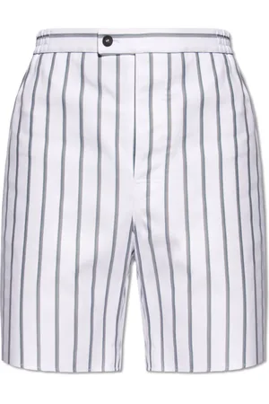 Salvatore Ferragamo Homme, Shorts, Blanc, Taille: L Bermuda Rayé