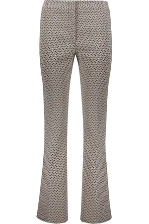 Etro Femme, Pantalons, Gris, Taille: 38 FR Pantalon Large à Motif Jacquard et Détails Logo