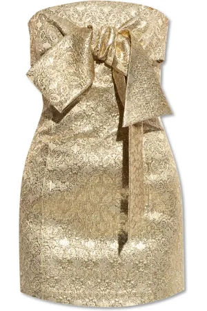 Dsquared2 Femme, Robes, Jaune, Taille: 32 FR Robe Courte à Épaules Dénudées