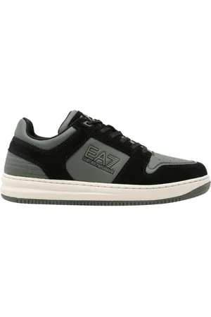 EA7 Homme, Chaussures, Vert, Taille: 42 2/3 EU Baskets en daim