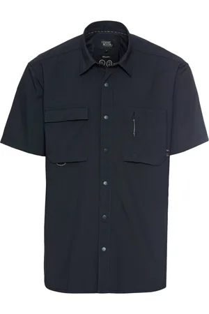 Camel Active Homme, Chemises, Bleu, Taille: 3XL Chemise à Manches Courtes Effet Rafraîchissant
