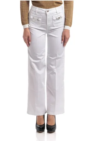 Liu Jo Femme, Pantalons, Blanc, Taille: W29 Pantalon Évasé Court