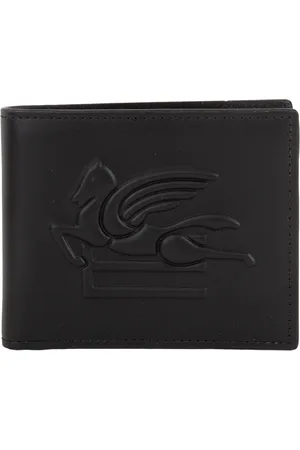 Etro Homme, Accessoires, Noir, Taille: ONE Size Portefeuille en cuir avec logo en relief