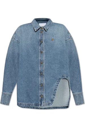 The Attico Femme, Blouses et Chemises, Bleu, Taille: 38 FR Chemise en denim