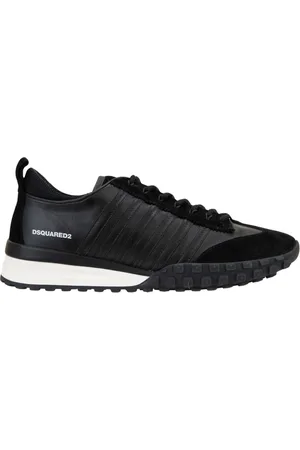 Dsquared2 Homme, Chaussures, Noir, Taille: 43 EU Baskets en cuir à lacets