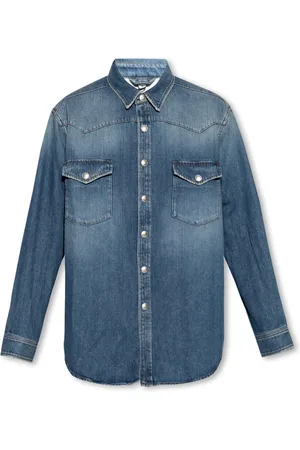 Burberry Homme, Chemises, Bleu, Taille: XL Chemise en denim Harkgate