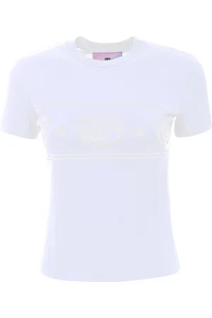 Chiara Ferragni Femme, Tops, Blanc, Taille: 36 FR T-Chemises