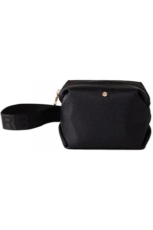 Borbonese Femme, Sacs, Noir, Taille: ONE Size Élégante Trousse de Toilette en Nylon