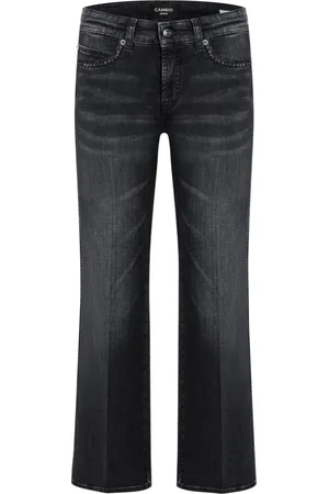 Cambio Femme, Jeans, Gris, Taille: 36 FR Jean Évasé avec Détails Brodés