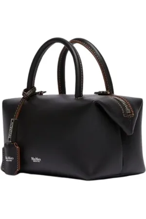 Max Mara Femme, Sacs, Noir, Taille: ONE Size Sac Holdall de Luxe en Cuir