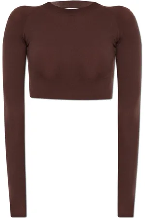 Alaïa Femme, Tops, Brun, Taille: 38 FR Haut à manches longues