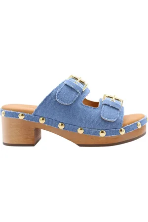 DWRS Femme, Chaussures, Bleu, Taille: 41 EU Mules à Talons Eufraat