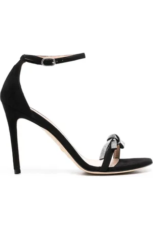 Stuart Weitzman Femme, Chaussures, Noir, Taille: 40 EU Sandales à Talons Hauts Nudist SW Bow