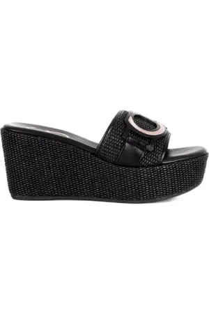 Casadei Femme, Chaussures, Noir, Taille: 38 1/2 EU Sandales Plateforme