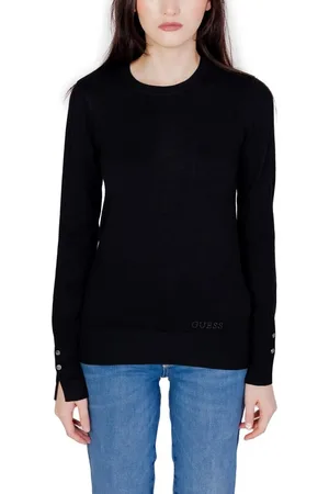 Guess Femme, Pulls, Noir, Taille: 40 FR Pull Tricot Col Rond