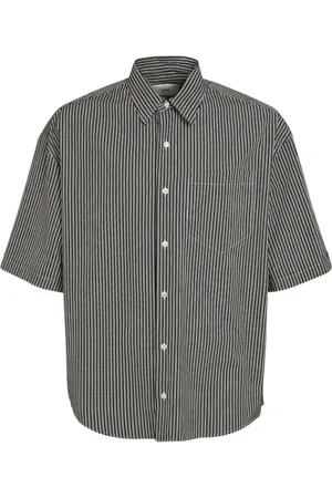 Ami Homme, Chemises, Multicolore, Taille: S Chemise à manches courtes Boxy Fit, noir craie