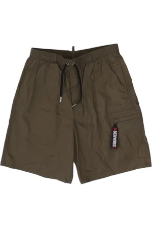 Dsquared2 Homme, Shorts, Vert, Taille: M Military Sea Clothing Logo Swimwear