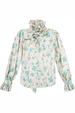Marc Jacobs Femme, Blouses et Chemises, Vert, Taille: 36 FR Chemise en Soie à Imprimé Floral