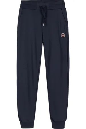 Colmar Homme, Pantalons, Bleu, Taille: S Pantalon de survêtement bleu avec détails côtelés
