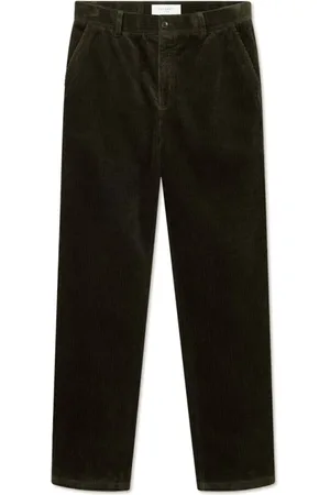 Les Deux Homme, Pantalons, Vert, Taille: W32 Pantalon en Velours Côtelé Épais