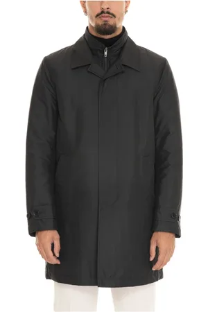 FAY Homme, Manteaux, Noir, Taille: 2XL Veste en nylon avec logo, poches à fermeture