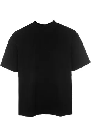 Closed Homme, Tops, Noir, Taille: S T-Shirt Col Rond Côtelé