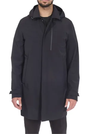 Duno Homme, Vestes, Noir, Taille: L Trench Homme Noir avec Col Chemise