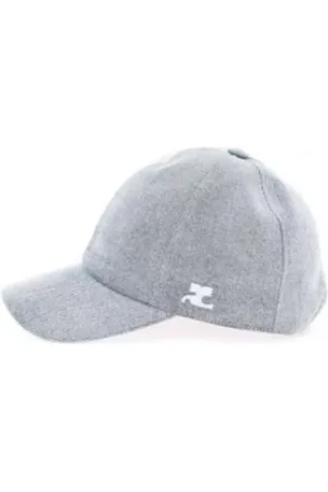 Courrèges Unisex, Accessoires, Multicolore, Taille: M Casquette en denim bleu