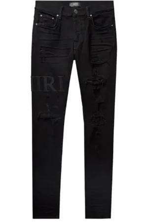 AMIRI Homme, Jeans, Noir, Taille: W32 Jeans Noirs avec Logo Serif