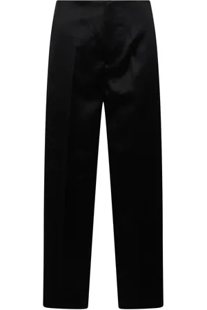 Serafini Femme, Pantalons, Noir, Taille: 36 FR Pantalon Large en Satin Noir
