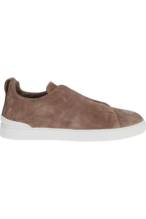 Ermenegildo Zegna Homme, Chaussures, Brun, Taille: 42 EU Baskets basses Triple Stitch