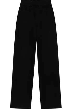 LEMAIRE Femme, Pantalons, Noir, Taille: 40 FR Pantalon Chino en Denim
