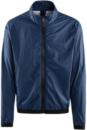 Bomboogie Homme, Vestes, Bleu, Taille: S Blouson Bomber Bleu Coupe-Vent et Résistant à l`Eau