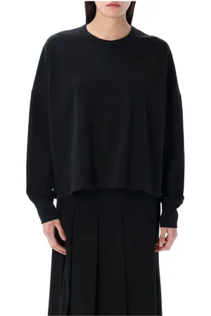 STUDIO NICHOLSON Femme, Tops, Noir, Taille: 38 FR T-shirt noir avec col rond