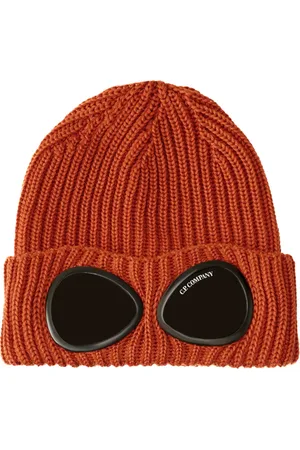 C.P. Company Unisex, Accessoires, Brun, Taille: ONE Size Bonnet en maille côtelée avec verres de lunettes