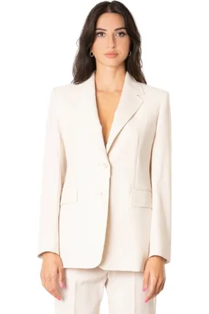 Max Mara Femme, Vestes, Blanc, Taille: 42 FR Ensemble Veste en Laine Neutre