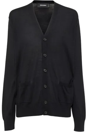 Dsquared2 Femme, Pulls, Noir, Taille: 42 FR Pull en maille à col en V