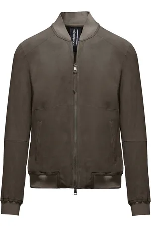 Bomboogie Homme, Vestes, Gris, Taille: 2XL Blouson Bomber en Daim