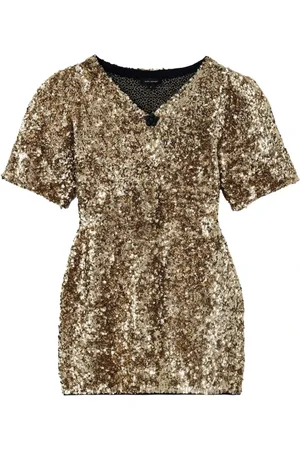 Marc Jacobs Femme, Robes, Jaune, Taille: 40 FR Robe Tricot Col Pailleté