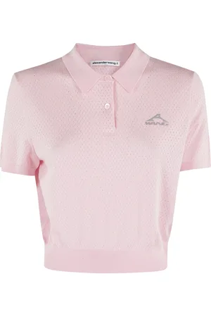 Alexander Wang Femme, Tops, Rose, Taille: 40 FR Tee Polo en Maille Rose