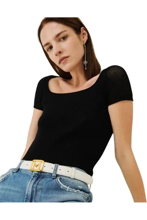 MARELLA Femme, Tops, Noir, Taille: 38 FR T-Shirt Élégant