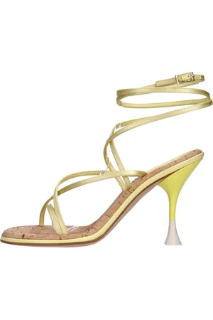 3Juin Femme, Chaussures, Jaune, Taille: 40 EU Sandales Jaunes