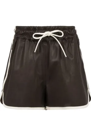 Frame Femme, Shorts, Brun, Taille: 38 FR Shorts en cuir d