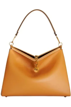 Etro Femme, Sacs, Brun, Taille: ONE Size Sac bandoulière en cuir Vela Grande