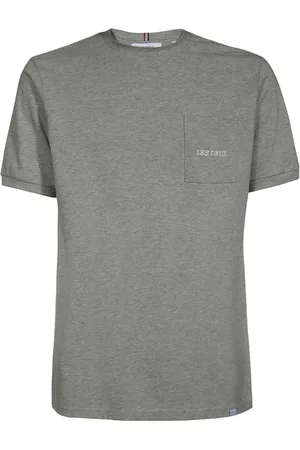 Les Deux Homme, Tops, Gris, Taille: S T-shirt Ras du Cou Côtelé