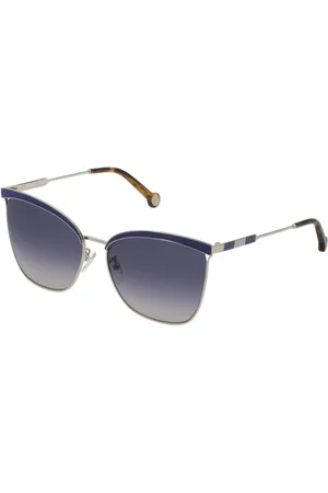 Carolina Herrera Femme, Accessoires, Gris, Taille: ONE Size Lunettes de soleil métal à verres dégradés