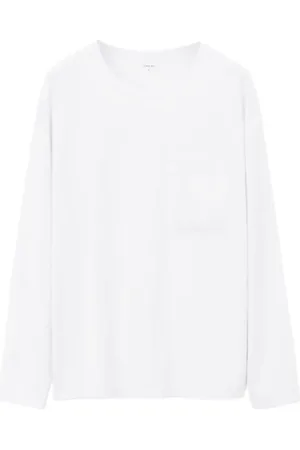 LEMAIRE Homme, Tops, Blanc, Taille: S T-Shirt Manches Longues Meringa
