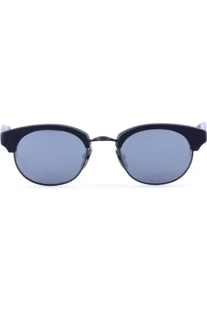 Thom Browne Homme, Accessoires, Noir, Taille: ONE Size Lunettes de soleil ovales