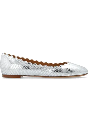 Chloé Femme, Chaussures, Gris, Taille: 35 EU Ballerines en cuir Lauren