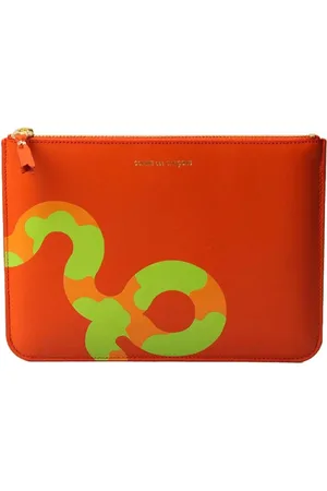 Comme des Garçons Femme, Accessoires, , Taille: ONE Size Pochette en cuir à imprimé graphique